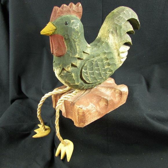 Primitive Folk Art Hand Carved Wood James Haddon - Picture 5 of 8